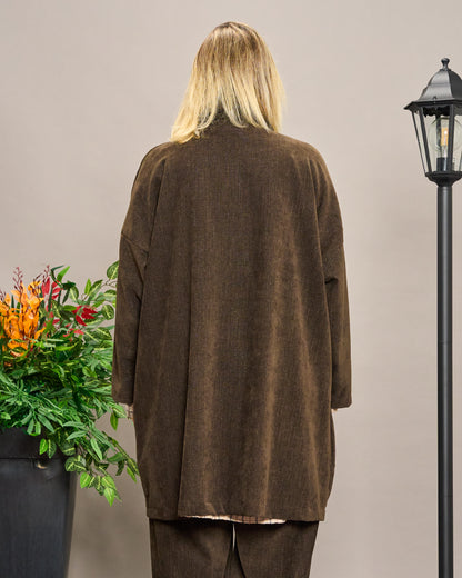 Oversized Unstructured Double-Breasted Jacket