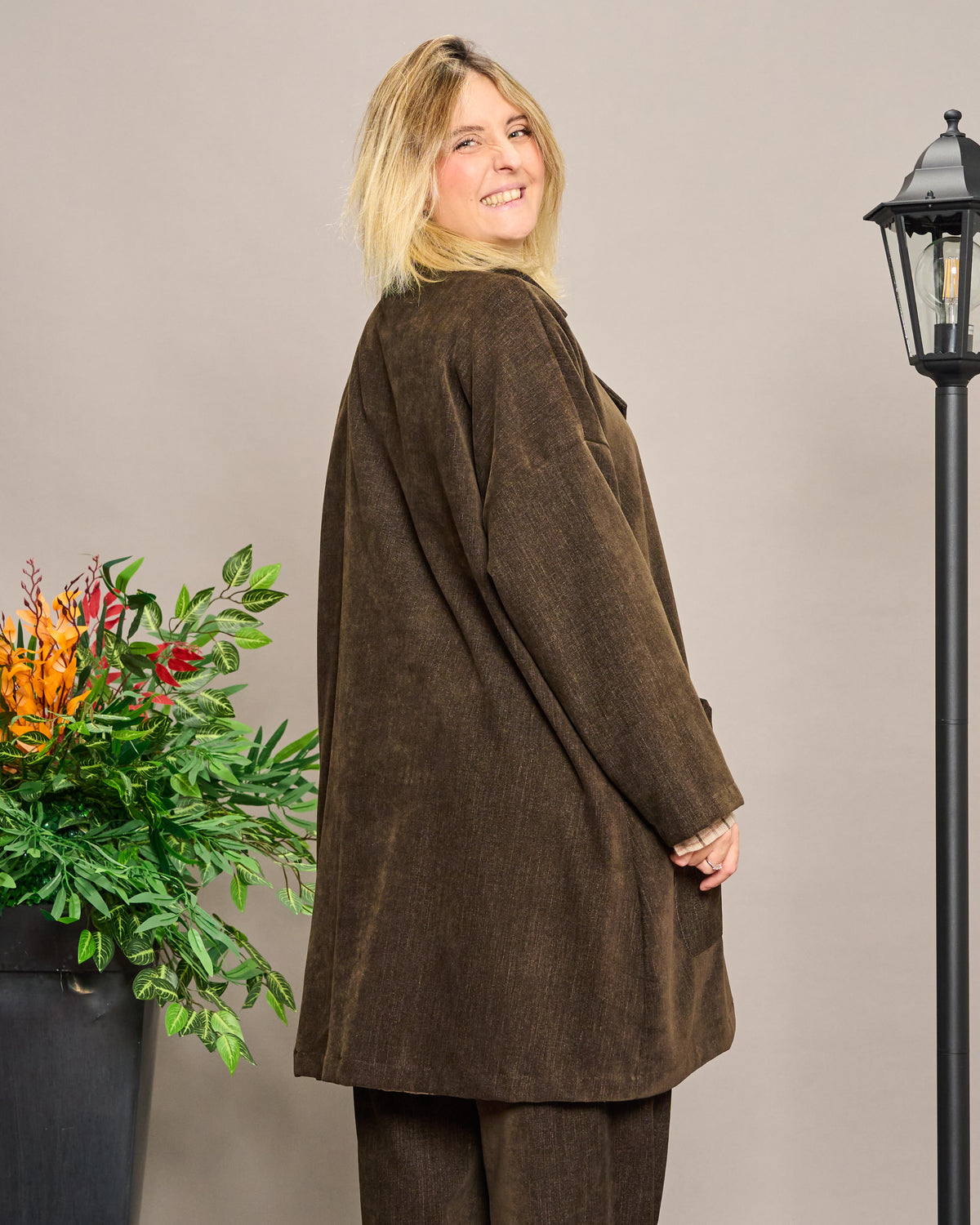 Oversized Unstructured Double-Breasted Jacket