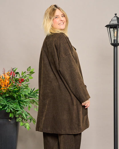 Oversized Unstructured Double-Breasted Jacket