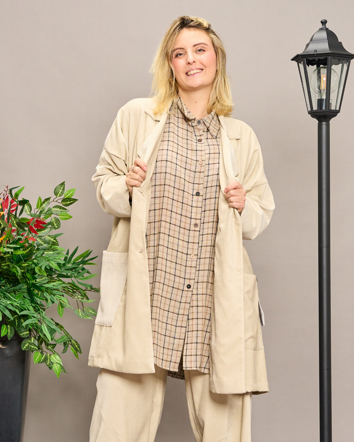 Oversized Unstructured Double-Breasted Jacket