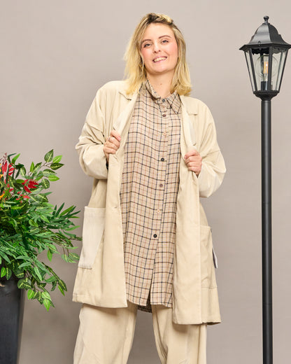 Oversized Unstructured Double-Breasted Jacket
