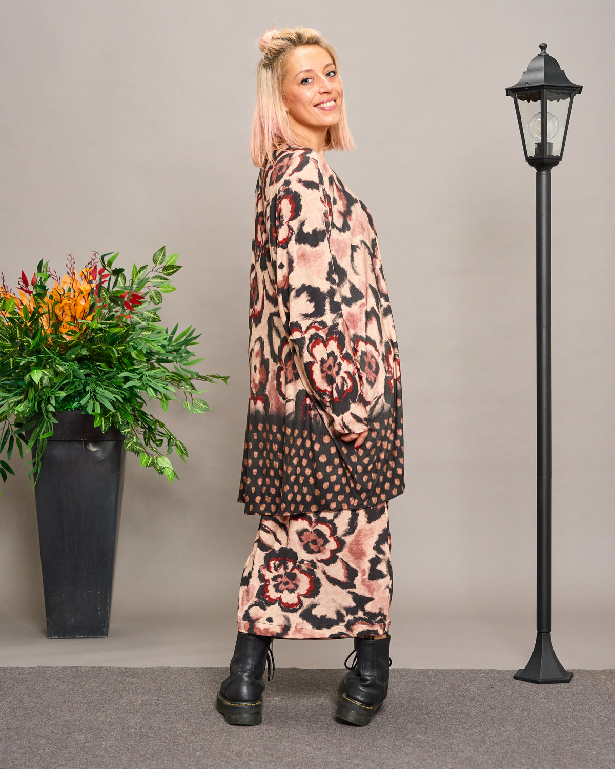 Batwing Maxi-Tunic with Pattern