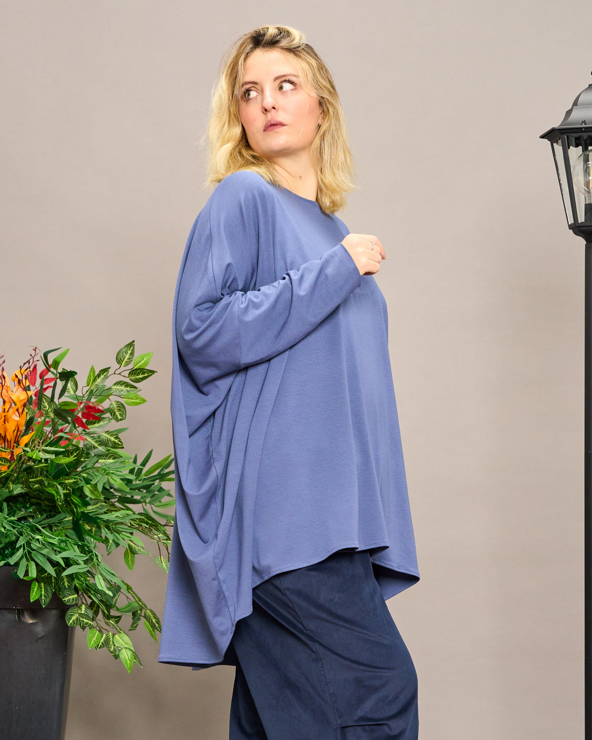 Solid Color Boxy Oversized Sweater