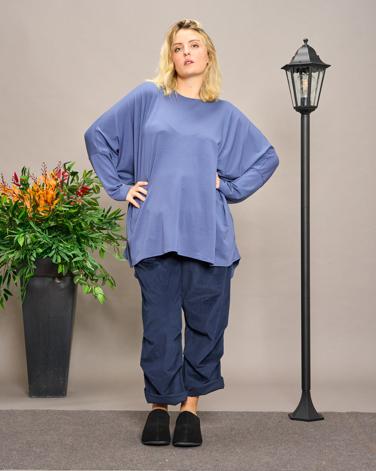 Solid Color Boxy Oversized Sweater