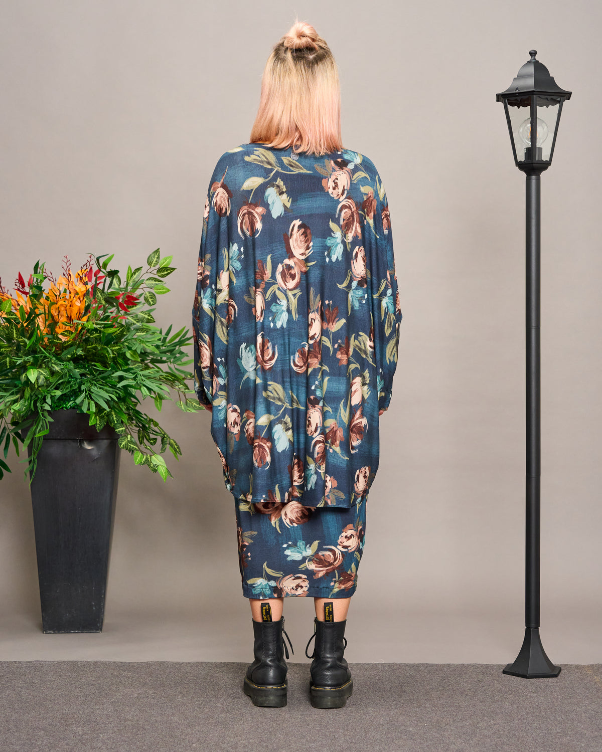 Batwing Maxi-Tunic with Pattern