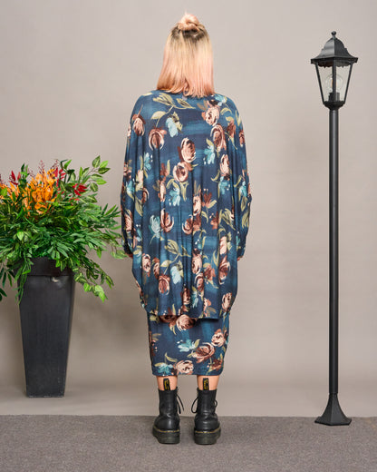 Batwing Maxi-Tunic with Pattern