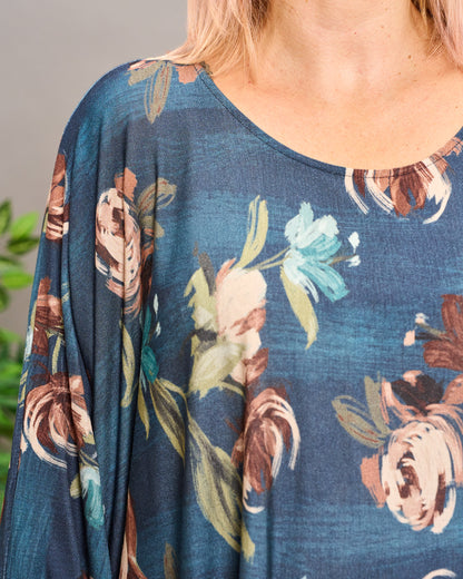 Batwing Maxi-Tunic with Pattern