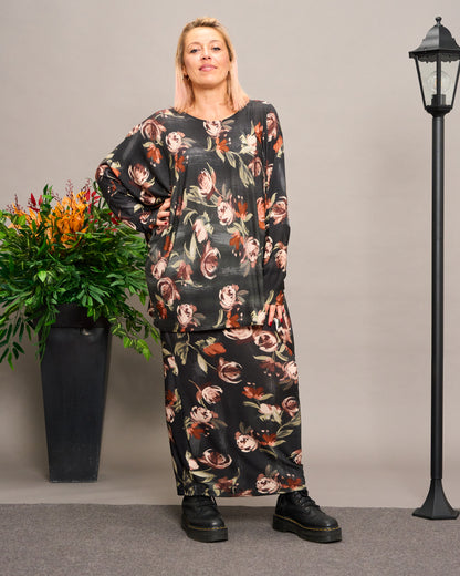 Batwing Maxi-Tunic with Pattern