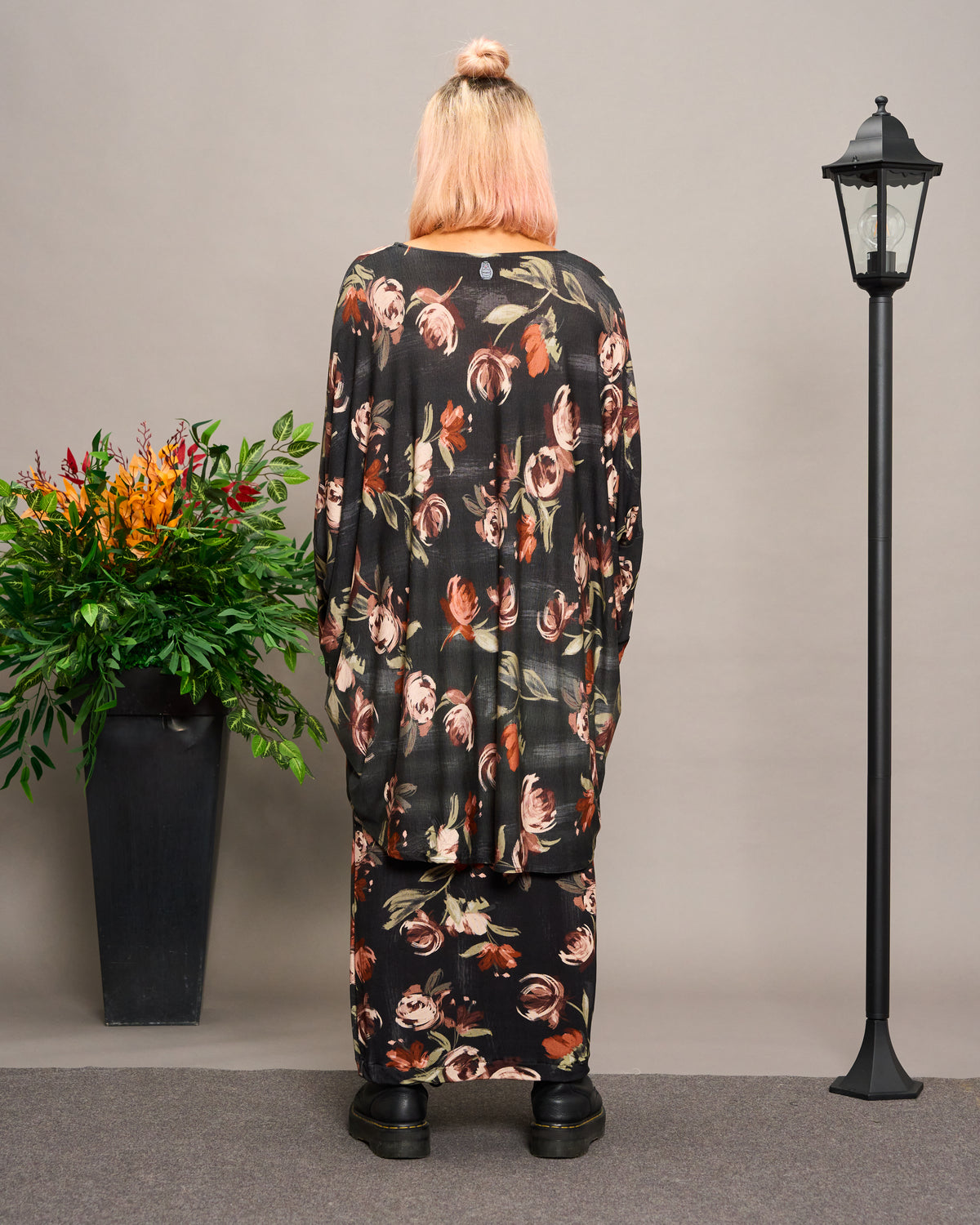 Batwing Maxi-Tunic with Pattern