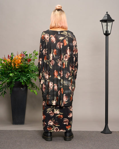 Batwing Maxi-Tunic with Pattern