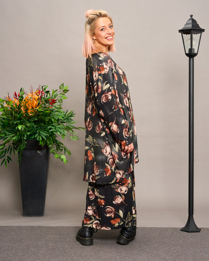 Batwing Maxi-Tunic with Pattern