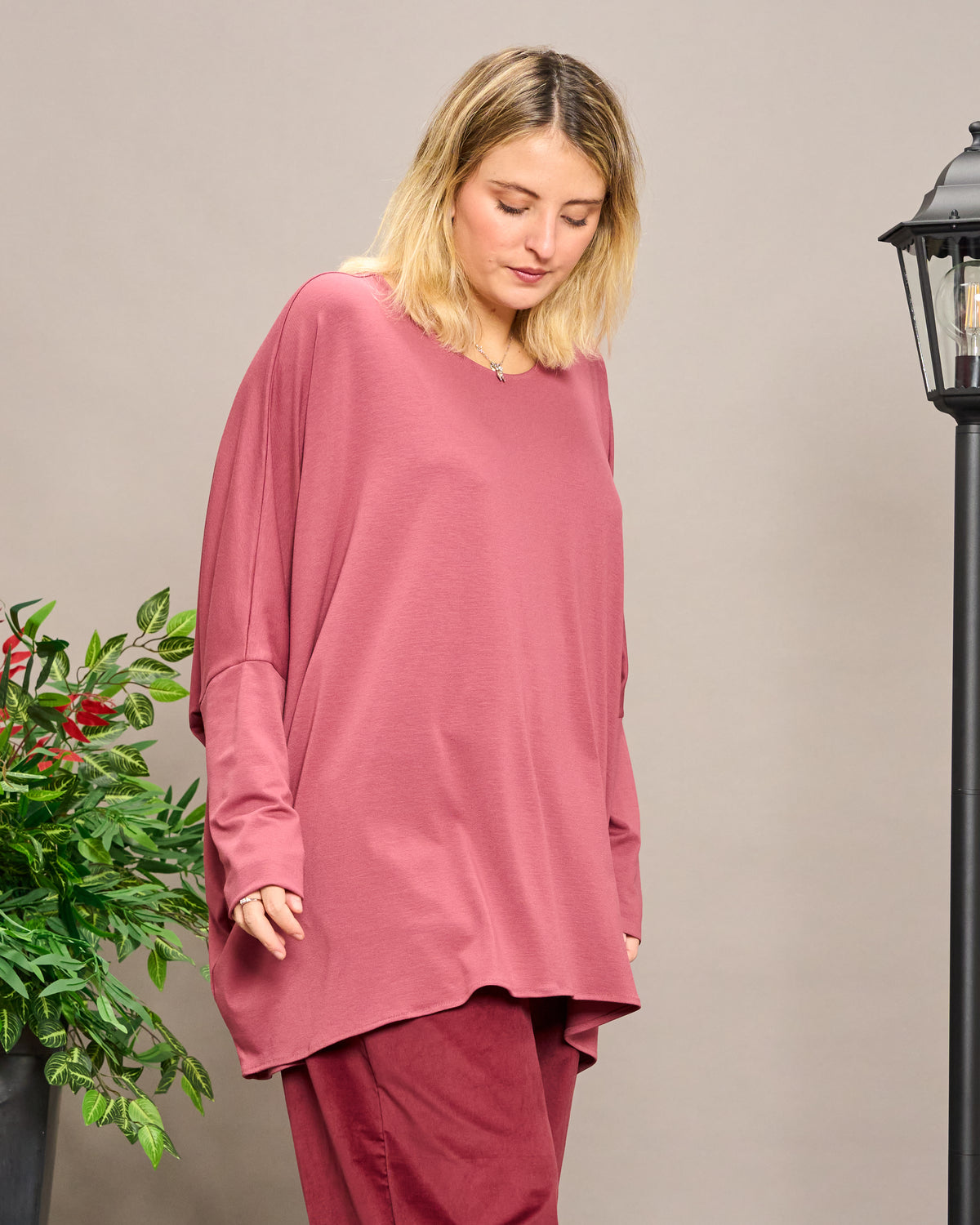 Solid Color Boxy Oversized Sweater