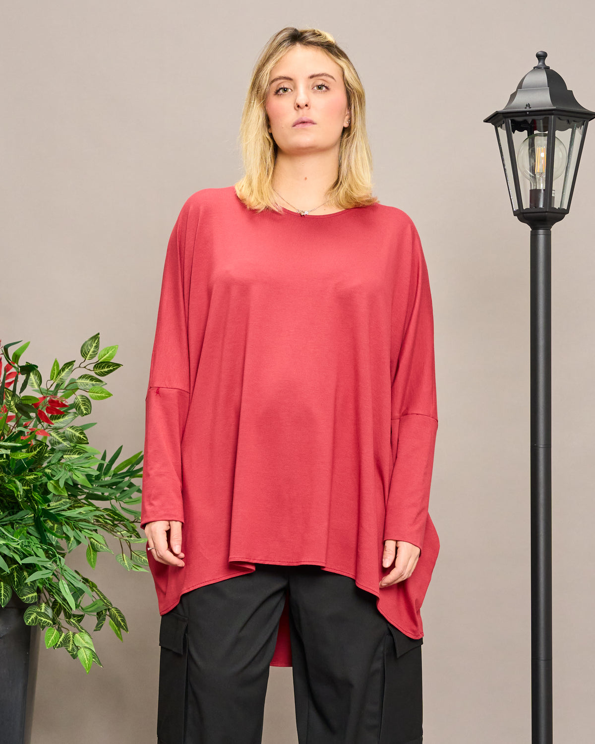Solid Color Boxy Oversized Sweater