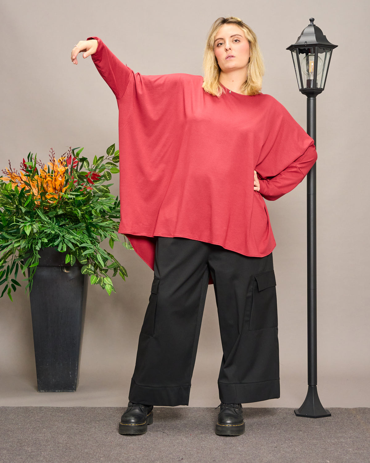 Solid Color Boxy Oversized Sweater