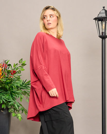Solid Color Boxy Oversized Sweater