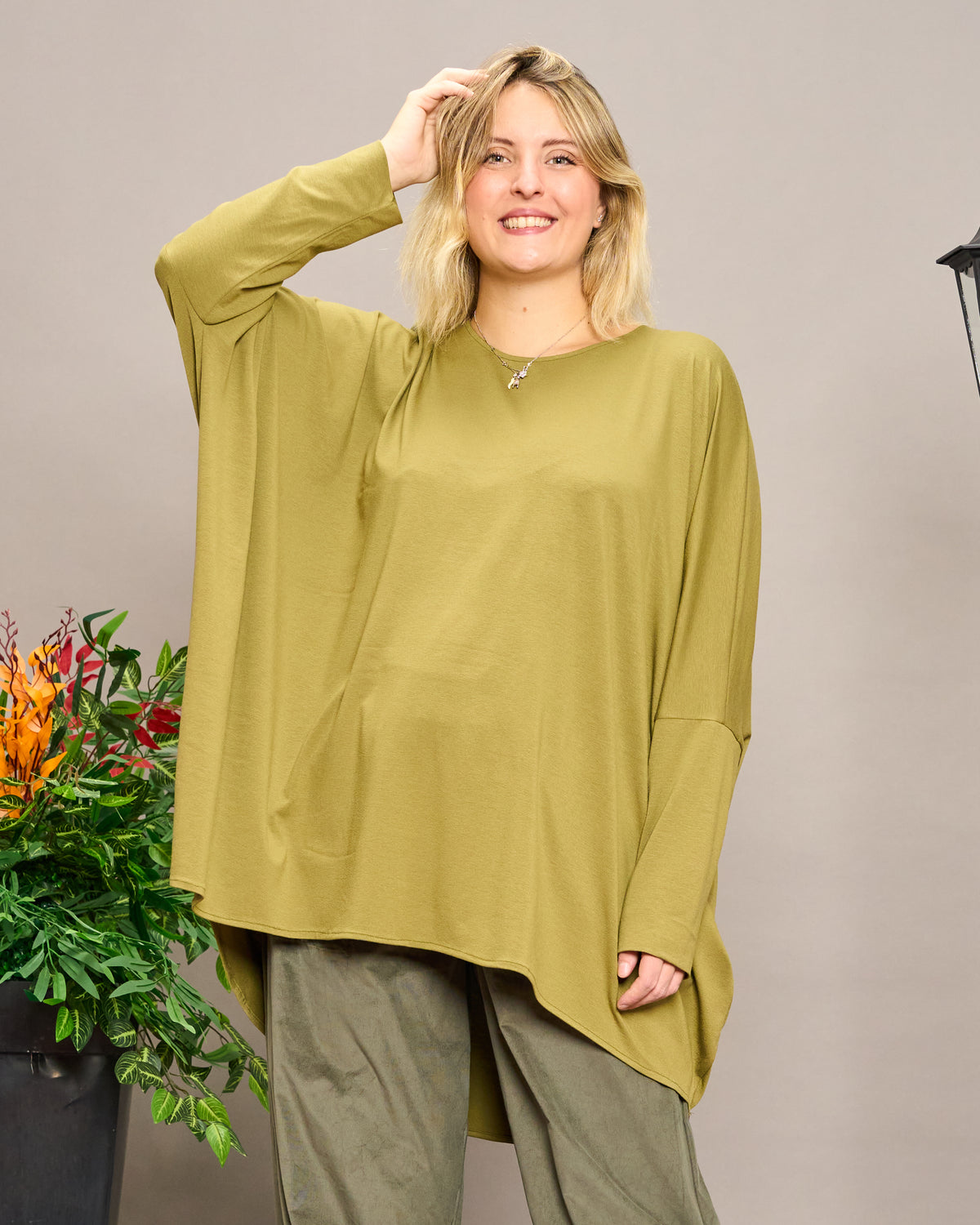 Solid Color Boxy Oversized Sweater