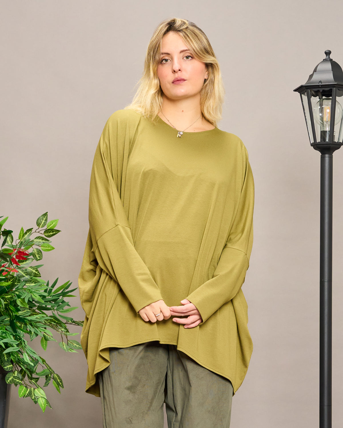 Solid Color Boxy Oversized Sweater