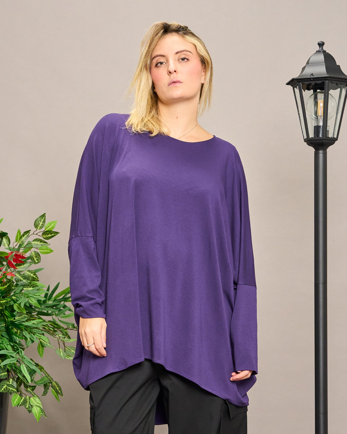 Solid Color Boxy Oversized Sweater