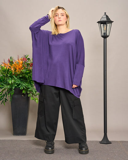 Solid Color Boxy Oversized Sweater