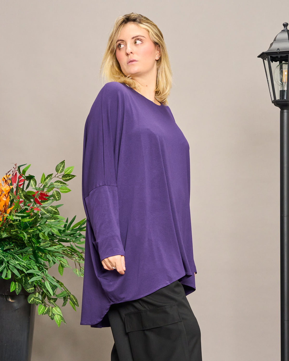 Solid Color Boxy Oversized Sweater