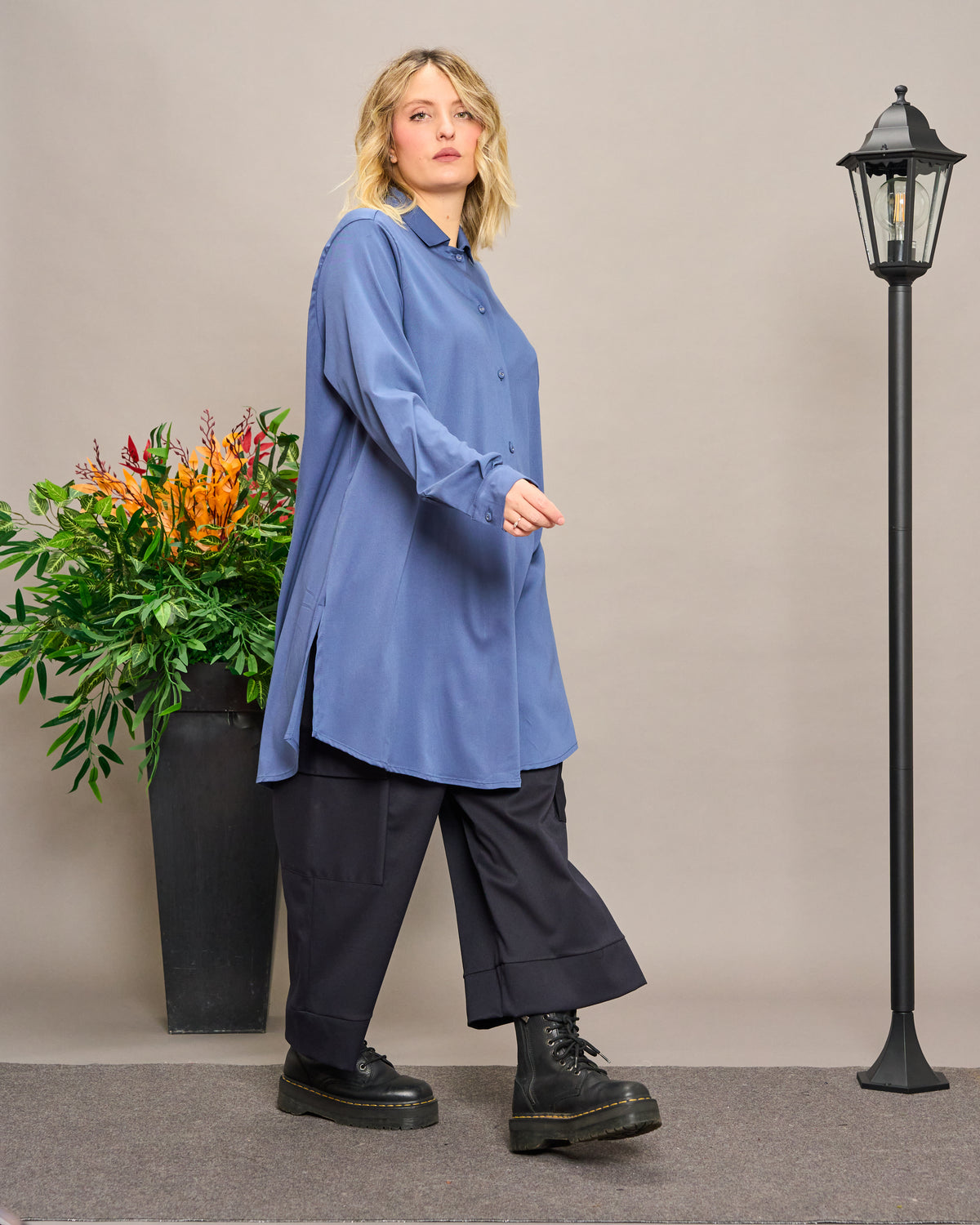 Viscose Shirt with Slits
