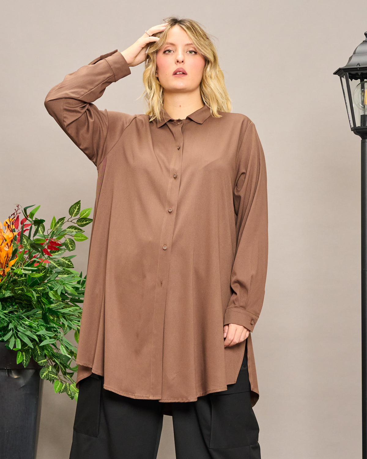 Viscose Shirt with Slits