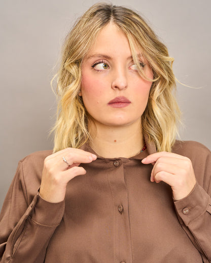 Viscose Shirt with Slits