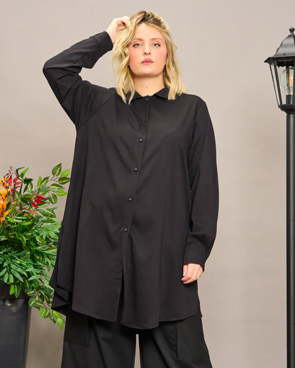 Viscose Shirt with Slits
