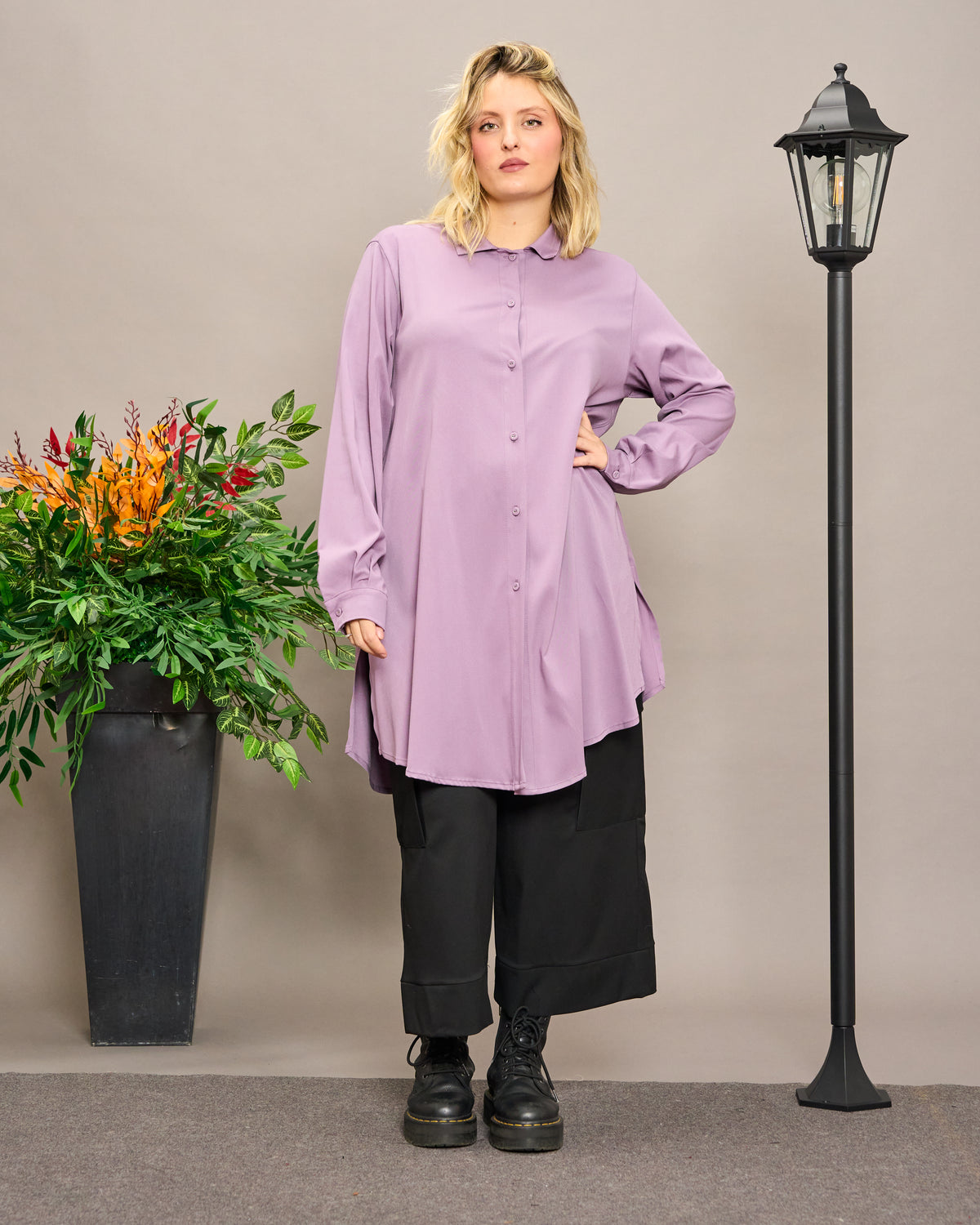 Viscose Shirt with Slits