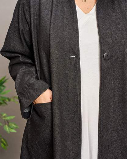 Oriental Double-Breasted Denim Jacket