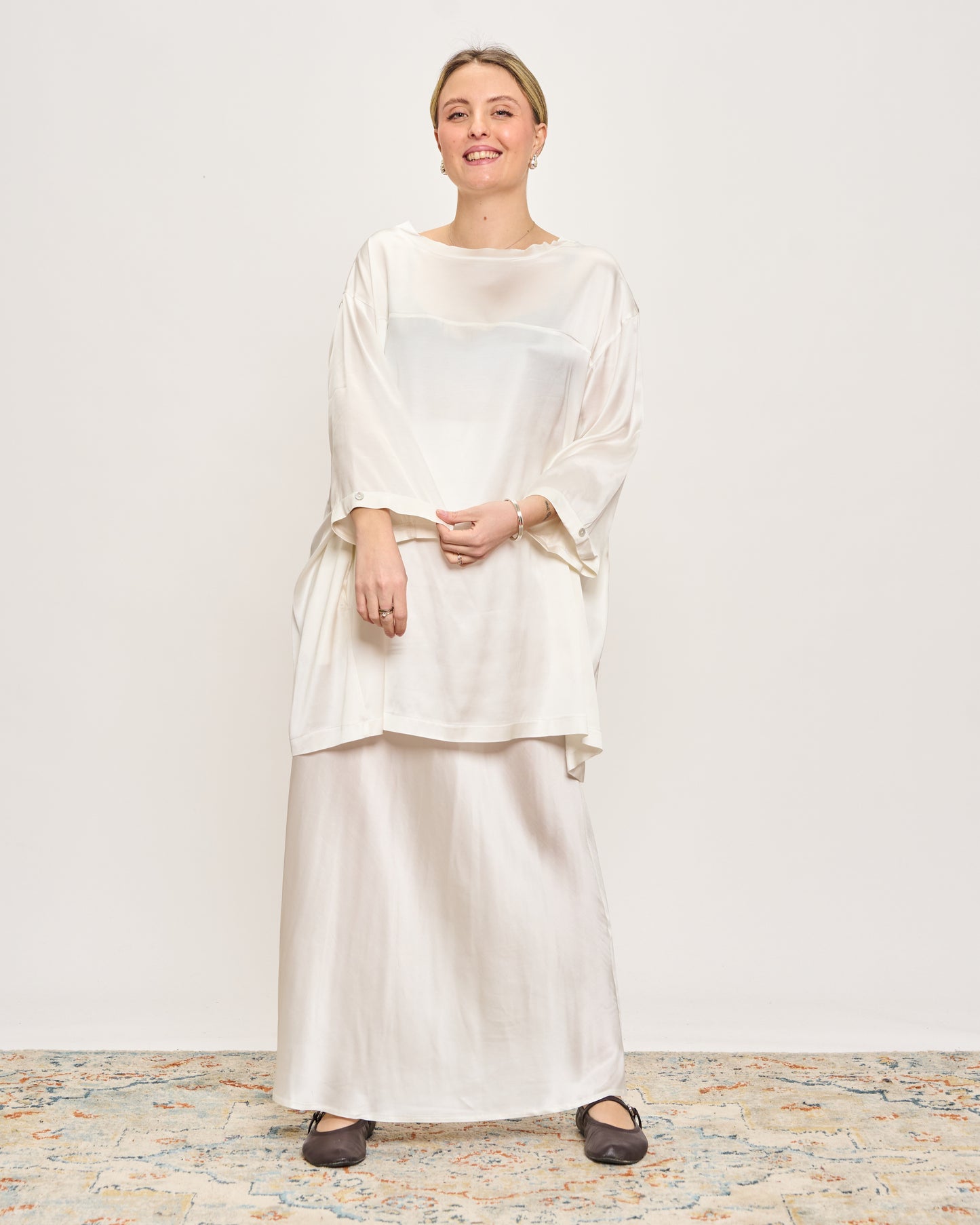 Maxi Viscose Satin Tunic