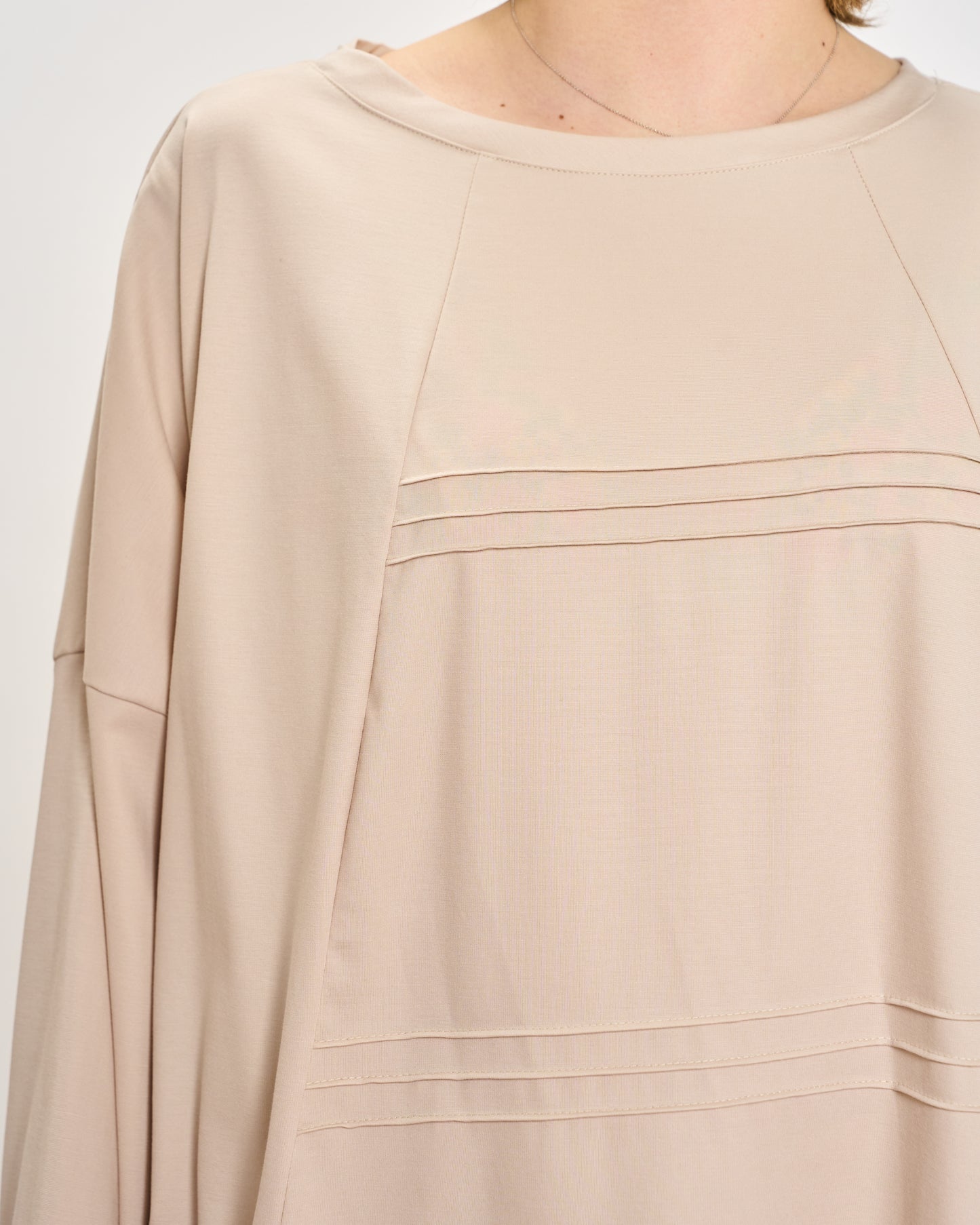 Short Dress with Pleated Detail