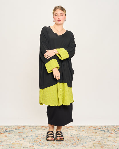 Maxi Maglia con Applicazioni Goffrate