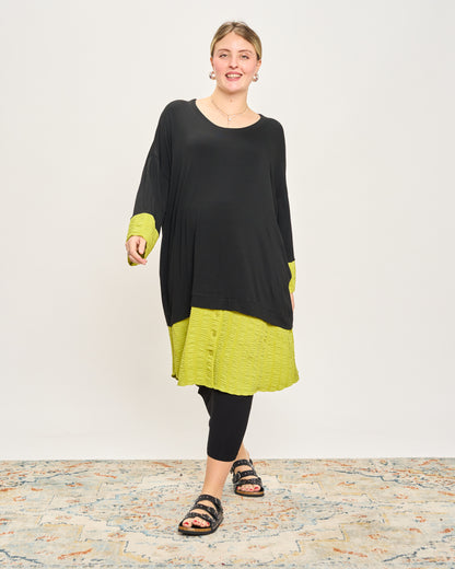 Maxi Maglia con Applicazioni Goffrate