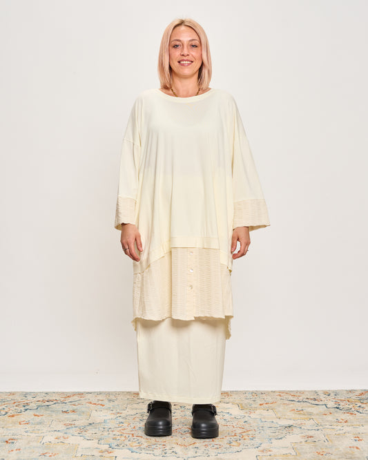 Maxi Maglia con Applicazioni Goffrate