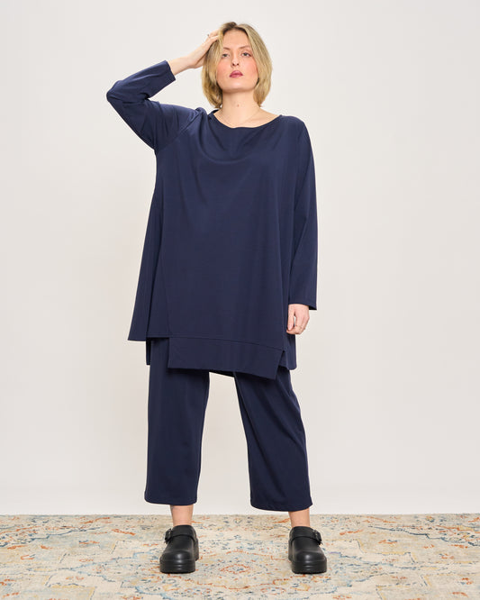 Maxi Maglia Svasata con Fondo Sfalzato