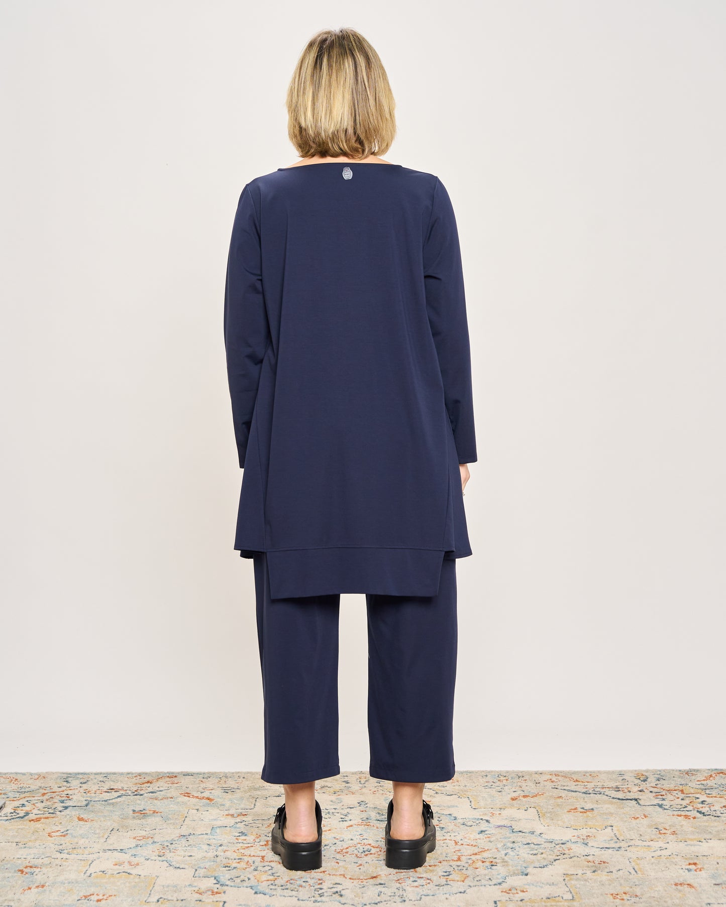 Maxi Flared Sweater with Staggered Hem