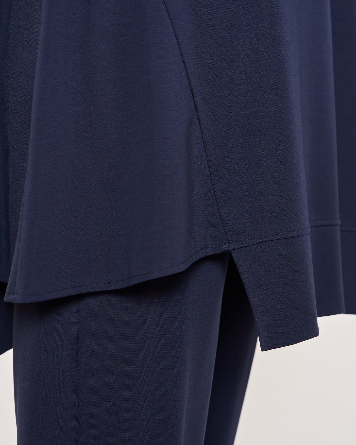 Maxi Flared Sweater with Staggered Hem