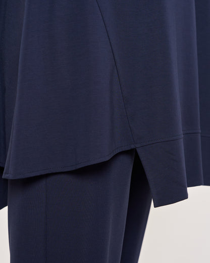 Maxi Flared Sweater with Staggered Hem