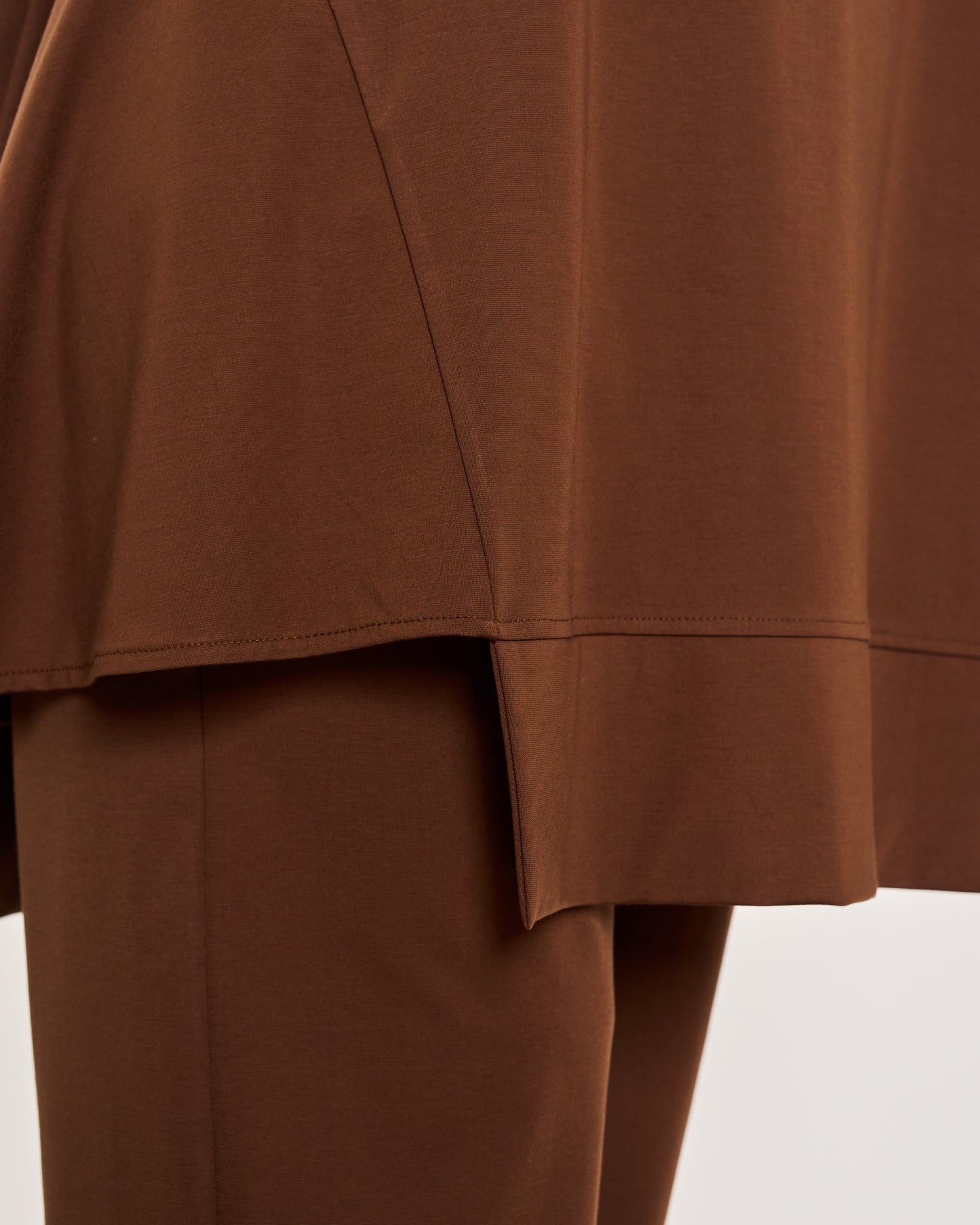 Maxi Flared Sweater with Staggered Hem