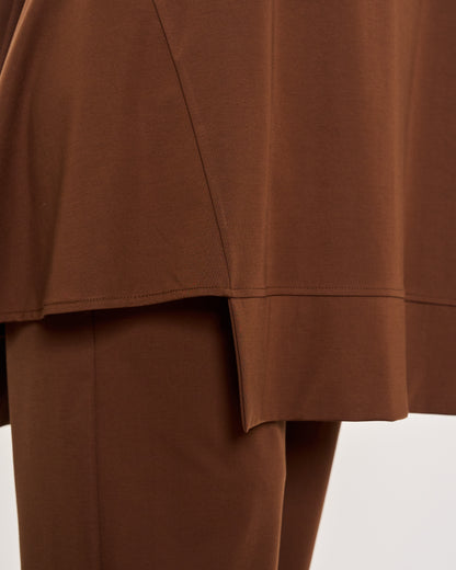 Maxi Flared Sweater with Staggered Hem