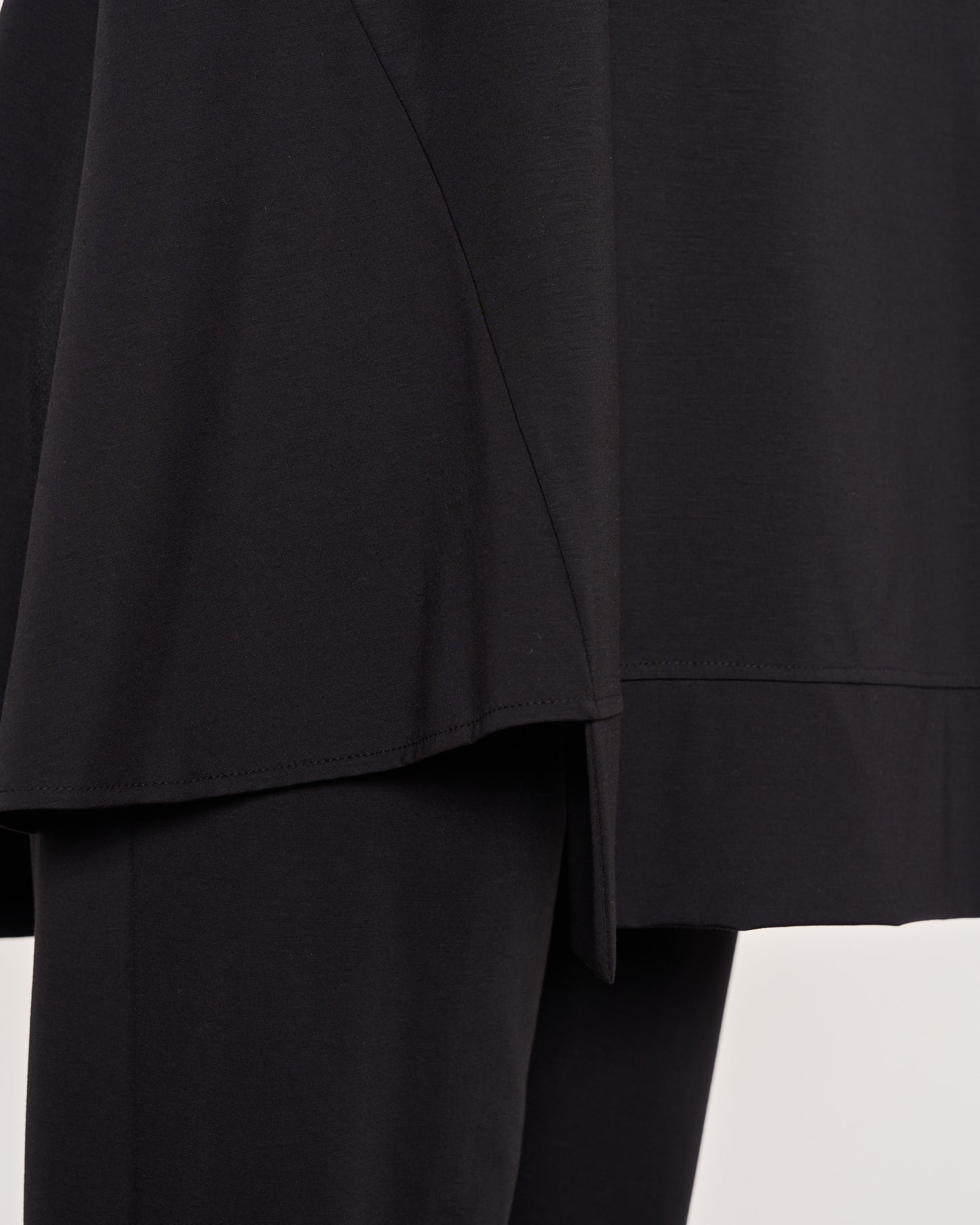 Maxi Flared Sweater with Staggered Hem