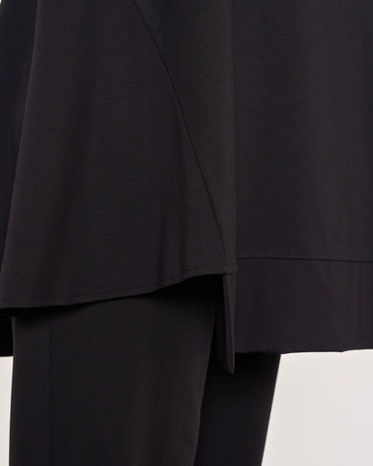 Maxi Flared Sweater with Staggered Hem