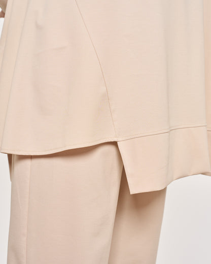 Maxi Flared Sweater with Staggered Hem