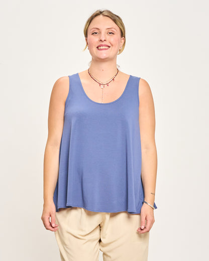 Colorful Viscose Flared Top