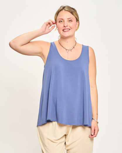 Colorful Viscose Flared Top