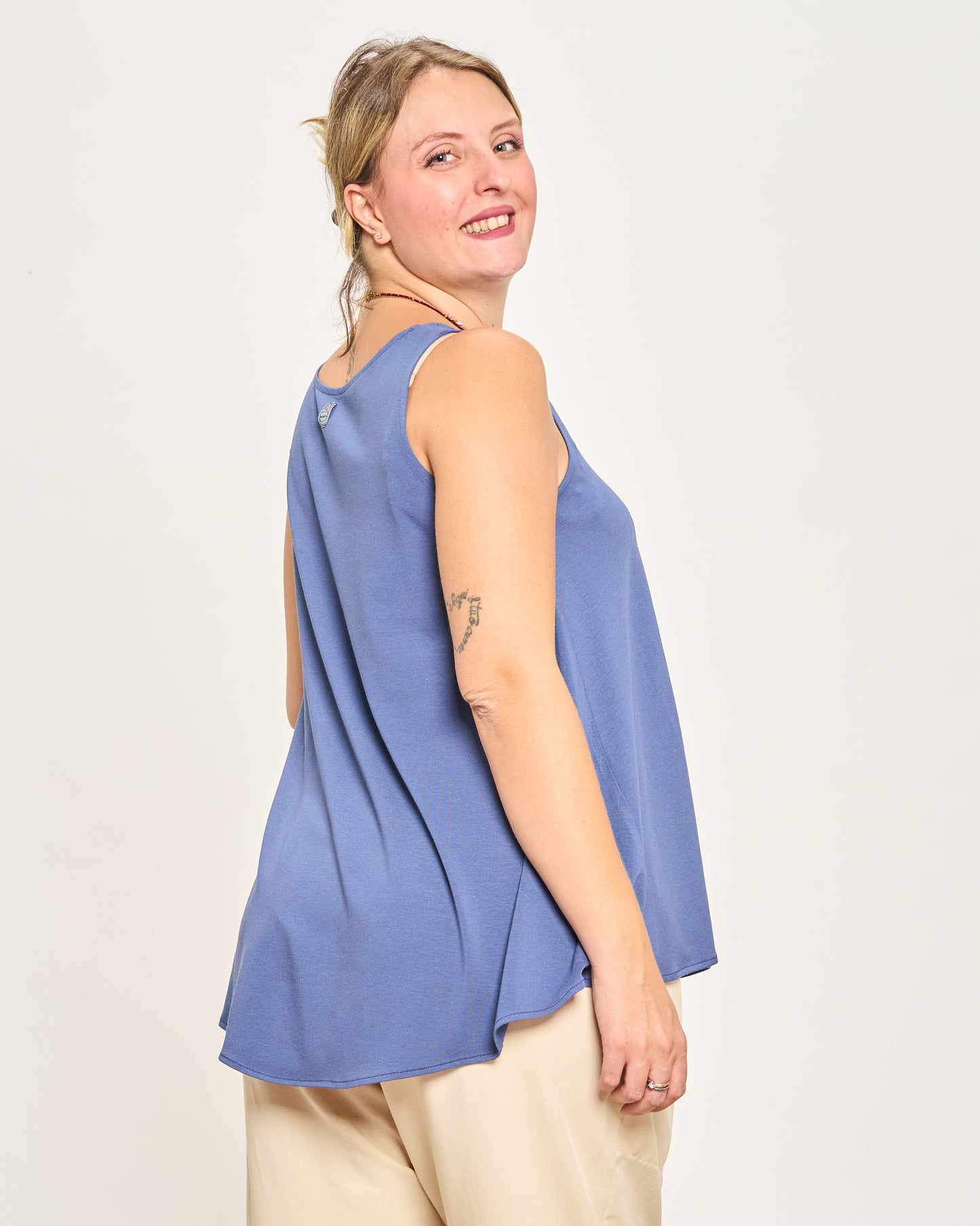 Colorful Viscose Flared Top