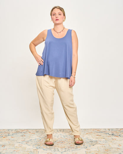 Colorful Viscose Flared Top