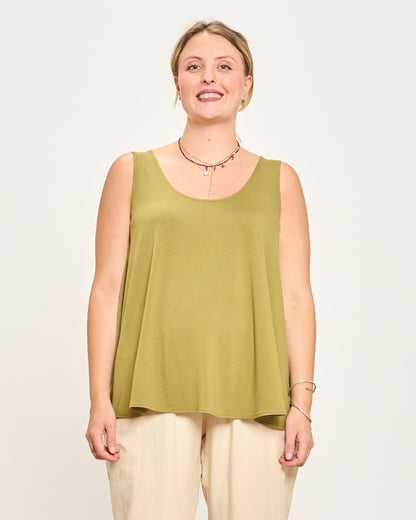 Colorful Viscose Flared Top