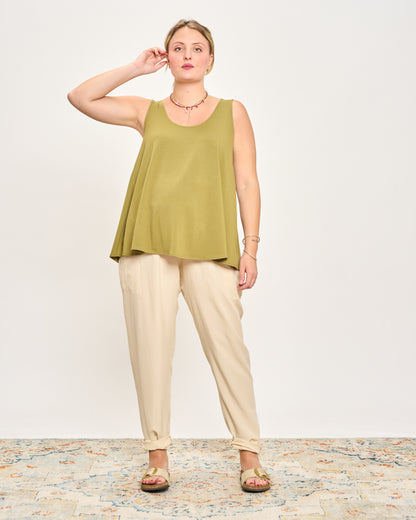 Colorful Viscose Flared Top